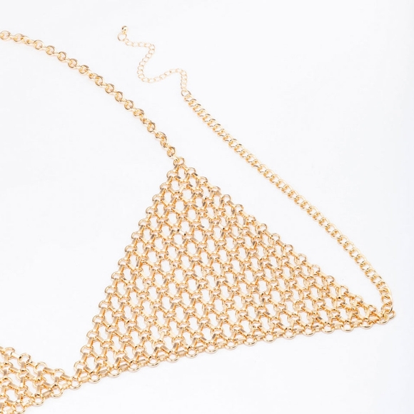 Lovisa gold chain metal bralette top - Picture 2 of 4